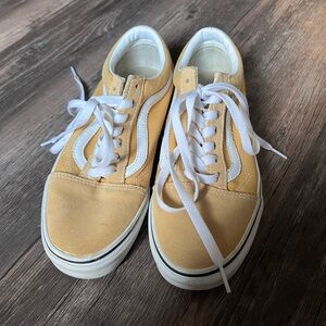 Yellow and White Vans